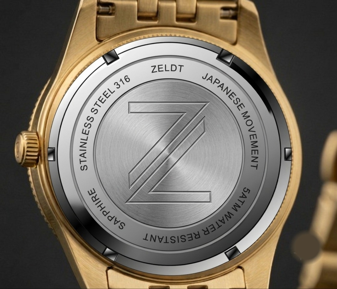 Gegraveerde caseback met ZELDT Z-logo