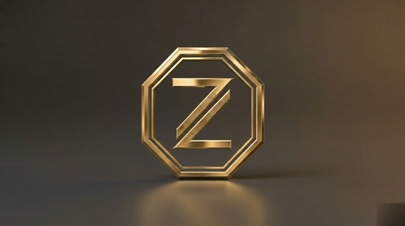 ZELDT 3D-logo op donkere achtergrond